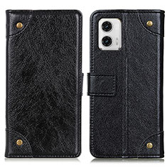 Coque Portefeuille Livre Cuir Etui Clapet K06Z pour Motorola Moto G73 5G Noir