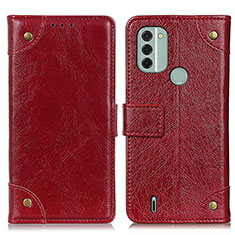 Coque Portefeuille Livre Cuir Etui Clapet K06Z pour Nokia C31 Rouge