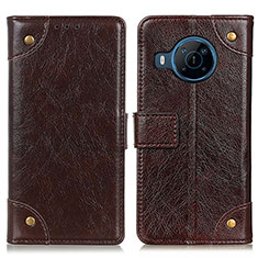 Coque Portefeuille Livre Cuir Etui Clapet K06Z pour Nokia X100 5G Marron