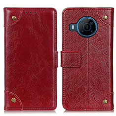 Coque Portefeuille Livre Cuir Etui Clapet K06Z pour Nokia X100 5G Rouge