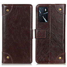 Coque Portefeuille Livre Cuir Etui Clapet K06Z pour Oppo A16 Marron