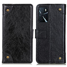 Coque Portefeuille Livre Cuir Etui Clapet K06Z pour Oppo A16 Noir