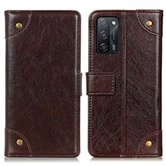 Coque Portefeuille Livre Cuir Etui Clapet K06Z pour Oppo A53s 5G Marron