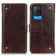 Coque Portefeuille Livre Cuir Etui Clapet K06Z pour Oppo A54 4G Marron