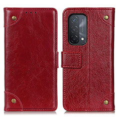 Coque Portefeuille Livre Cuir Etui Clapet K06Z pour Oppo A54 5G Rouge