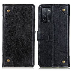 Coque Portefeuille Livre Cuir Etui Clapet K06Z pour Oppo A55 5G Noir