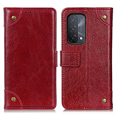 Coque Portefeuille Livre Cuir Etui Clapet K06Z pour Oppo A74 5G Rouge