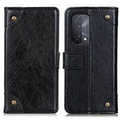 Coque Portefeuille Livre Cuir Etui Clapet K06Z pour Oppo A93 5G Noir