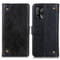 Coque Portefeuille Livre Cuir Etui Clapet K06Z pour Oppo A95 4G Noir