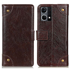 Coque Portefeuille Livre Cuir Etui Clapet K06Z pour Oppo F21s Pro 4G Marron