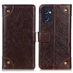 Coque Portefeuille Livre Cuir Etui Clapet K06Z pour Oppo Find X5 Lite 5G Marron