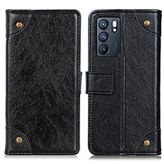 Coque Portefeuille Livre Cuir Etui Clapet K06Z pour Oppo Reno6 5G Noir