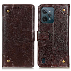 Coque Portefeuille Livre Cuir Etui Clapet K06Z pour Realme C31 Marron