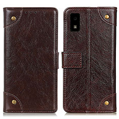 Coque Portefeuille Livre Cuir Etui Clapet K06Z pour Sharp Aquos wish2 Marron