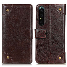 Coque Portefeuille Livre Cuir Etui Clapet K06Z pour Sony Xperia 1 IV Marron