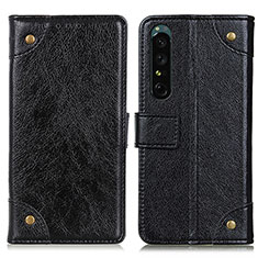 Coque Portefeuille Livre Cuir Etui Clapet K06Z pour Sony Xperia 1 IV Noir