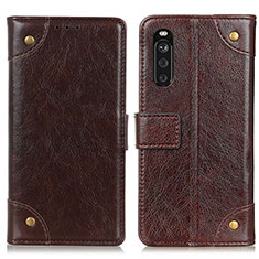 Coque Portefeuille Livre Cuir Etui Clapet K06Z pour Sony Xperia 10 III Lite Marron