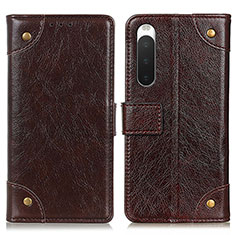 Coque Portefeuille Livre Cuir Etui Clapet K06Z pour Sony Xperia 10 IV SO-52C Marron