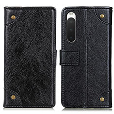 Coque Portefeuille Livre Cuir Etui Clapet K06Z pour Sony Xperia 10 IV SOG07 Noir