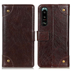 Coque Portefeuille Livre Cuir Etui Clapet K06Z pour Sony Xperia 5 III Marron