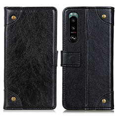 Coque Portefeuille Livre Cuir Etui Clapet K06Z pour Sony Xperia 5 III SO-53B Noir