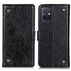 Coque Portefeuille Livre Cuir Etui Clapet K06Z pour Vivo T1 5G India Noir