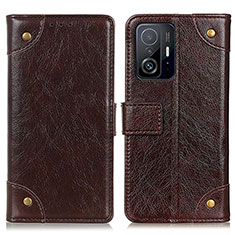 Coque Portefeuille Livre Cuir Etui Clapet K06Z pour Xiaomi Mi 11T 5G Marron