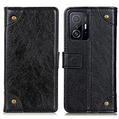 Coque Portefeuille Livre Cuir Etui Clapet K06Z pour Xiaomi Mi 11T Pro 5G Noir