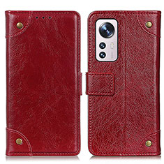 Coque Portefeuille Livre Cuir Etui Clapet K06Z pour Xiaomi Mi 12 Lite 5G Rouge