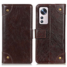 Coque Portefeuille Livre Cuir Etui Clapet K06Z pour Xiaomi Mi 12S Pro 5G Marron