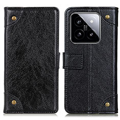 Coque Portefeuille Livre Cuir Etui Clapet K06Z pour Xiaomi Mi 14 5G Noir