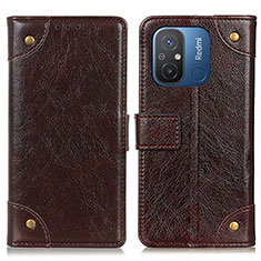 Coque Portefeuille Livre Cuir Etui Clapet K06Z pour Xiaomi Poco C55 Marron