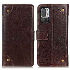 Coque Portefeuille Livre Cuir Etui Clapet K06Z pour Xiaomi POCO M3 Pro 5G Marron