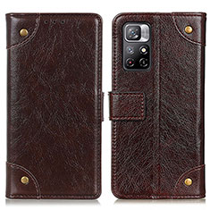 Coque Portefeuille Livre Cuir Etui Clapet K06Z pour Xiaomi Poco M4 Pro 5G Marron