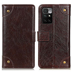 Coque Portefeuille Livre Cuir Etui Clapet K06Z pour Xiaomi Redmi 10 (2022) Marron