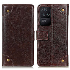 Coque Portefeuille Livre Cuir Etui Clapet K06Z pour Xiaomi Redmi K40S 5G Marron