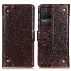 Coque Portefeuille Livre Cuir Etui Clapet K06Z pour Xiaomi Redmi K50 5G Marron