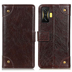 Coque Portefeuille Livre Cuir Etui Clapet K06Z pour Xiaomi Redmi K50 Gaming 5G Marron