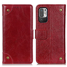 Coque Portefeuille Livre Cuir Etui Clapet K06Z pour Xiaomi Redmi Note 10 5G Rouge