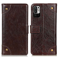 Coque Portefeuille Livre Cuir Etui Clapet K06Z pour Xiaomi Redmi Note 10 JE 5G Marron