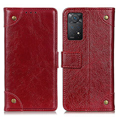 Coque Portefeuille Livre Cuir Etui Clapet K06Z pour Xiaomi Redmi Note 11 Pro 4G Rouge