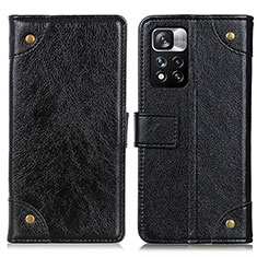 Coque Portefeuille Livre Cuir Etui Clapet K06Z pour Xiaomi Redmi Note 11 Pro+ Plus 5G Noir