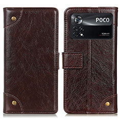 Coque Portefeuille Livre Cuir Etui Clapet K06Z pour Xiaomi Redmi Note 11E Pro 5G Marron