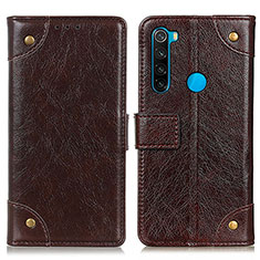 Coque Portefeuille Livre Cuir Etui Clapet K06Z pour Xiaomi Redmi Note 8 (2021) Marron