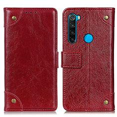 Coque Portefeuille Livre Cuir Etui Clapet K06Z pour Xiaomi Redmi Note 8 (2021) Rouge