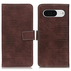 Coque Portefeuille Livre Cuir Etui Clapet K07Z pour Google Pixel 8 5G Marron