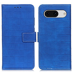 Coque Portefeuille Livre Cuir Etui Clapet K07Z pour Google Pixel 8a 5G Bleu