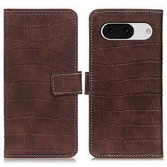 Coque Portefeuille Livre Cuir Etui Clapet K07Z pour Google Pixel 8a 5G Marron