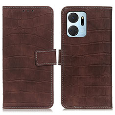 Coque Portefeuille Livre Cuir Etui Clapet K07Z pour Huawei Honor X7a Marron