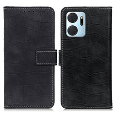 Coque Portefeuille Livre Cuir Etui Clapet K07Z pour Huawei Honor X7a Noir